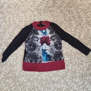 CALLISTE GOTHIC PRINTED TOP W/ROSE - LARGE